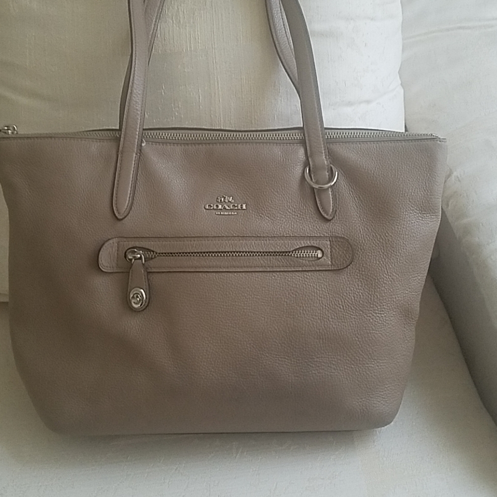 Coach leather tote bag